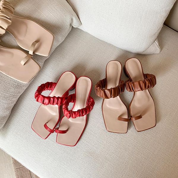 

women summer block heel shoes fashion dancing high sandals stiletto party wedding pumps peep toe slip-on, Black