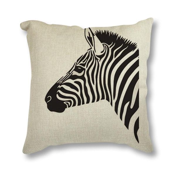 Cuscino/Cuscino Decorativo Zebra Cigno Cuscino Decorativo in Lino Divano per la Casa Caffè Viaggio Racconto Interessante Seggiolino per Auto 45x45 cm