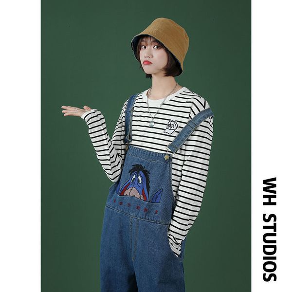 

men's jeans privathinker mono, male and female cartoon embroidery, couple casual jeans, in 2021, Blue