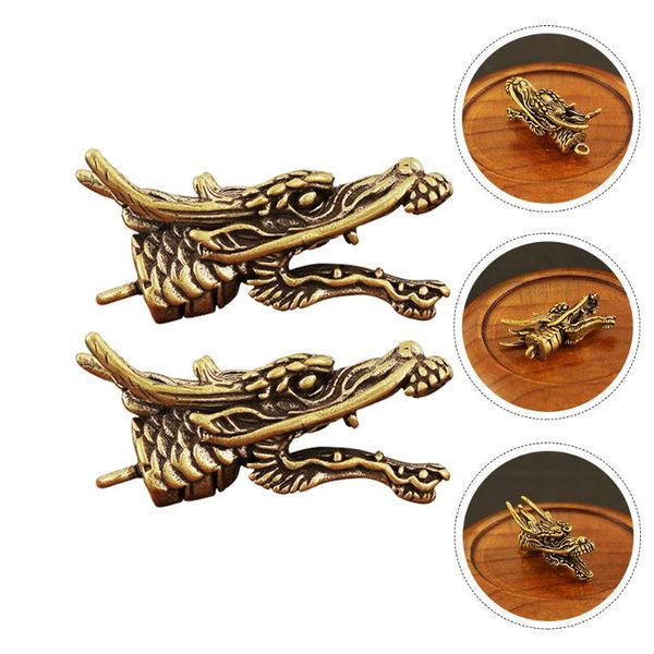 

kitchen faucets 2pcs decorative diy brass pendant craft chic dragon head bag keychain
