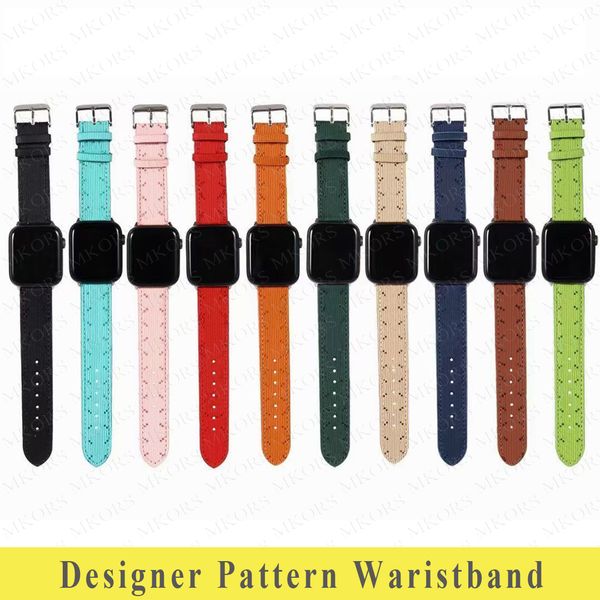 Smart Straps für Apple Watch Band Lederband 38mm 40 mm 41 mm 42 mm 44 mm 45 mm Uhren Kettenarmband -Gurtgurtzubehör iwatch 1 2 3 4 5 6 7 8 Se Wristband