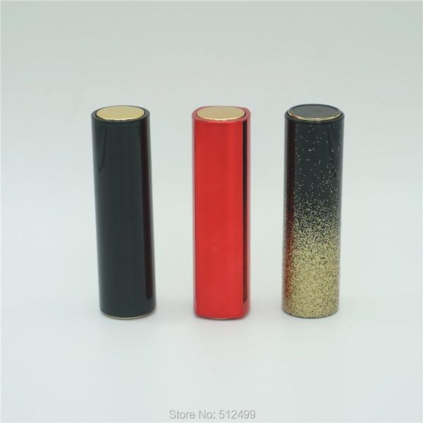 

10/30/50pc empty diy 12.1mm round pressure lipstick tube balck gold red lip container bottle storage bottles & jars