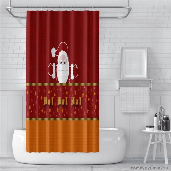 

shower curtains 3d merry christmas santa claus print bath curtain polyester waterproof bathroom decoration for kids adult