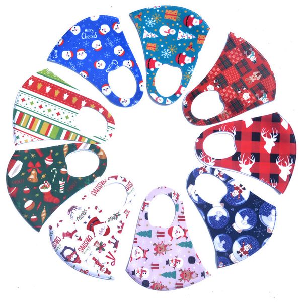 

christmas printing elk gu ling jing guai ice silk breathable dust mask washable