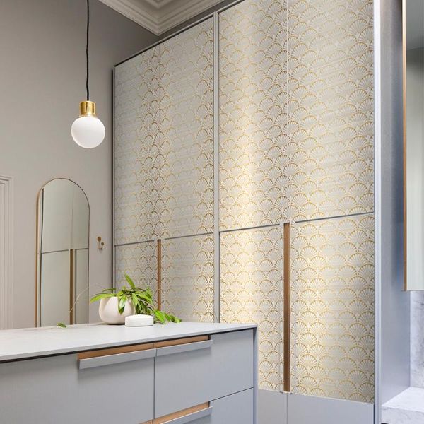 

wallpapers gold fan brushed silver furniture decal wallpaper living room adhesive wall paper waterproof sticker for modern