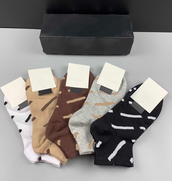 

women's socks fashion casual letter pattern womens hosiery 5 pieces lady underwear mix color, Black;white