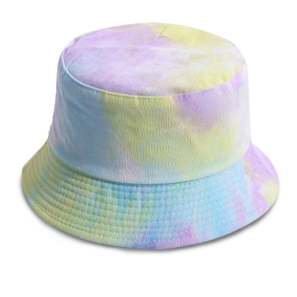 

european and american ins new tie-dyed corduroy fisherman hat womens autumn and winter outdoor all-matching double-sided bucket hat trendy s, Blue;gray