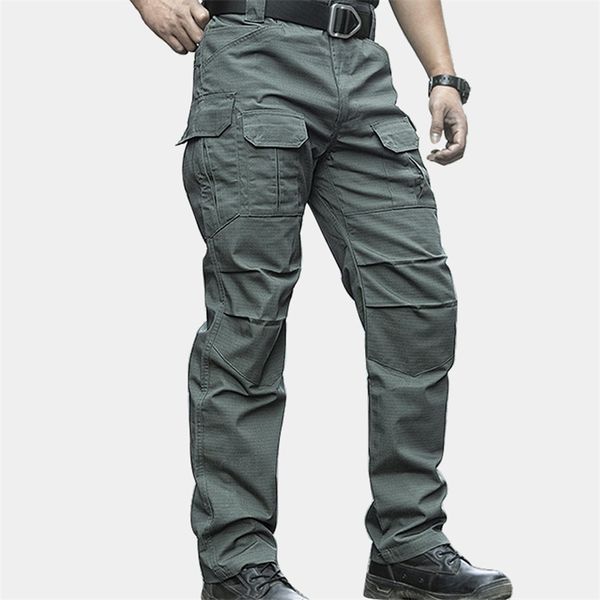 Männer Cargo Hosen Armee Militärischen Stil Taktische Hosen Männlich Camo Jogger Plus Größe Baumwolle Viele Taschen Männer Camouflage Schwarze Hose 211112