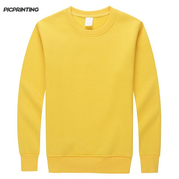 

women's hoodies & sweatshirts 2021 winter solid can custom logo on clothes minimalist fleece thick pullovers casual round neck full s, Black