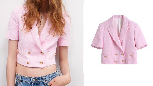 

spring and autumn women's fashion pure color short jacket pocket double-breasted lapel ladies casual jackets, Black;brown