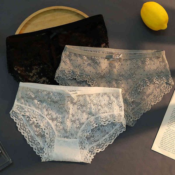 

underwear lace transparent waist girl ultra-thin large briefs, Black;pink