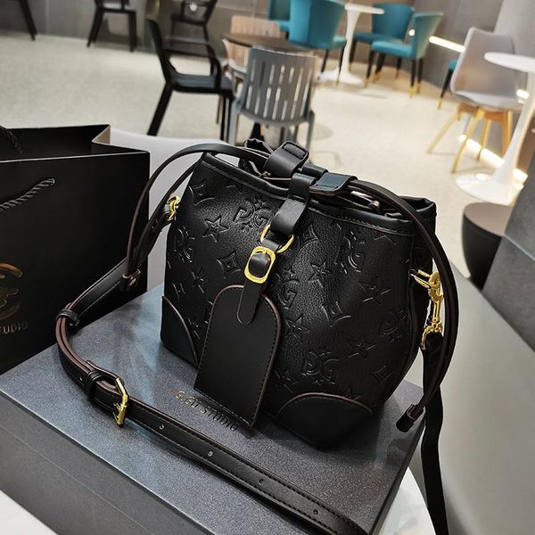 

evening bags luxury designer classic printing bucket bag women 2021 fashion drawstring large capacity crossbody shoulder sac luxe cc