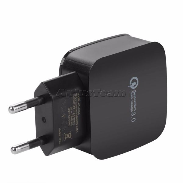 BK370 Ricarica rapida EU US Plug QC 3.0 Caricatore da muro 5V / 9V / 12V 18W 1 porta per smartphone QC3.0 Fast Rapid Home Adapter