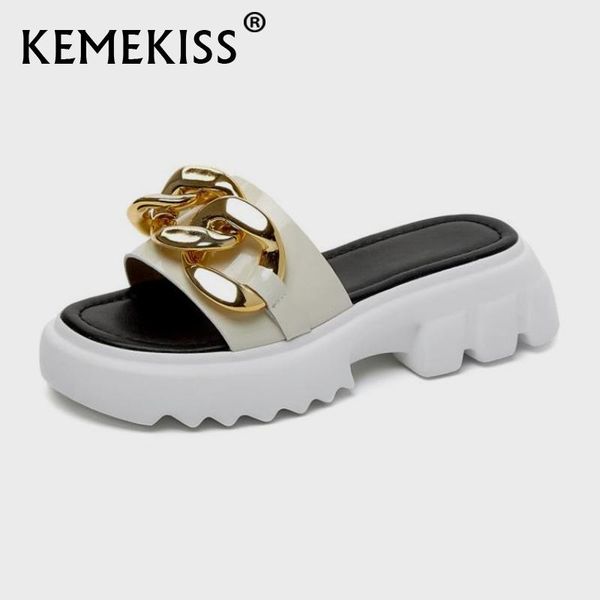 

sandals kemekiss 2021 for women's fashion summer shoes flat heel gladiator slipper female platform footwear size 34-39, Black