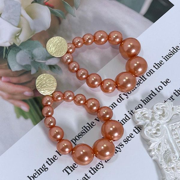 

dangle & chandelier fashion color pearl matte bead earrings for women trend gradual vintage c earring jewelry boucle oreille, Silver