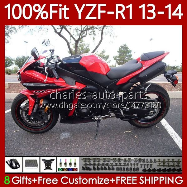 100% Fit OEM обтекали для Yamaha YZF-R1 YZF R 1 1000 CC YZFR1 13 14 Moto Bodywork 94NO.72 YZF R1 1000CC YZF1000 2013 2014 YZF-1000 2013-2014 Инъекционная плесень Красное черное тело
