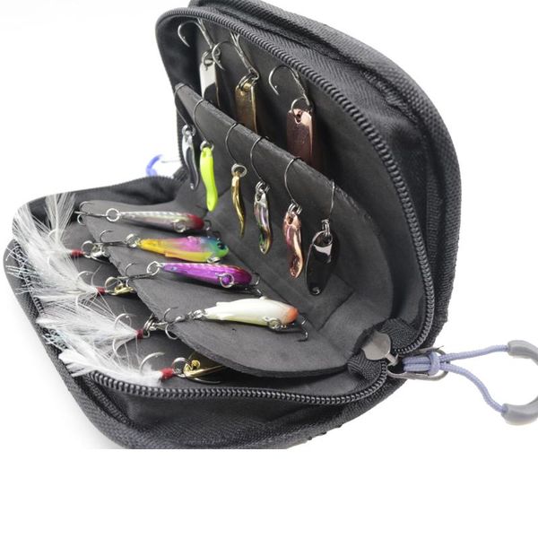 

fishing lures bag accessories wallet spoon spinner baits storage case metal jig tackle pesca outdoor