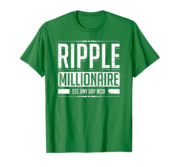 

ripple millionaire est any day now crypto blockchain t-shirt, White;black