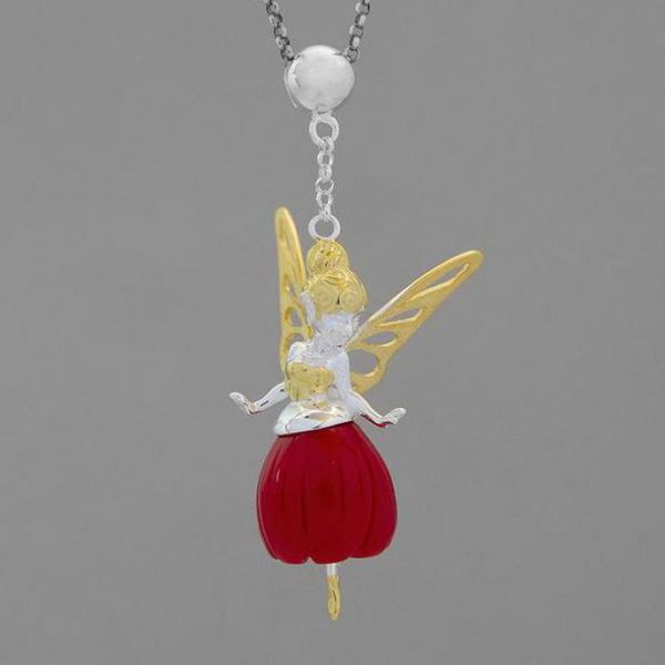 

volta van 925 sterling silver pendant fine jewelry elegant coral flower cute elves wing 2021 concise necklaces