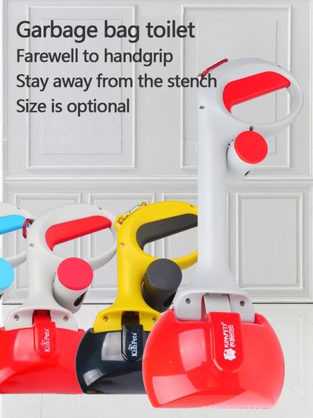 

pet dog outdoor toilet picker portable long handle shovel clean the with 1 roll of decomposable bag travel & outdoors