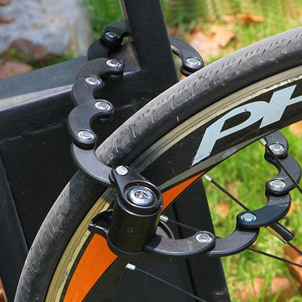 

bike locks anti theft lock chain folding hamburger security fliplocks