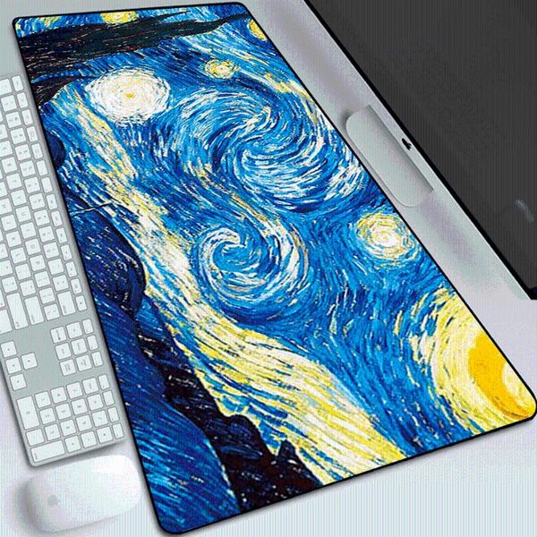 

mouse pads & wrist rests art oil painting large game pad table mat oversized rubber personalized landscape
