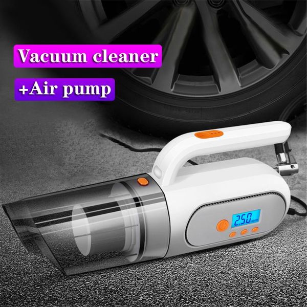 

inflatable pump 4 in 1 electric auto tyre inflators air hand-held car vacuum cleaner led lighting automatic portable 25000pa for home