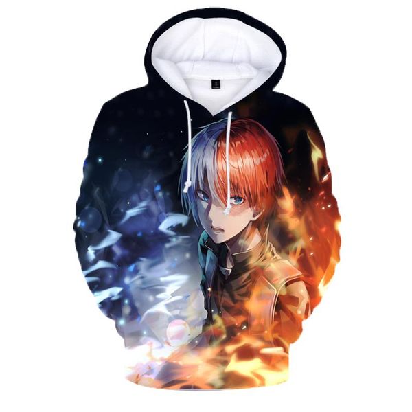 

men's hoodies & sweatshirts 2021 manga my hero academia 3d men / women pullovers pirinting long sleeves fashion hip hop clothing, Black