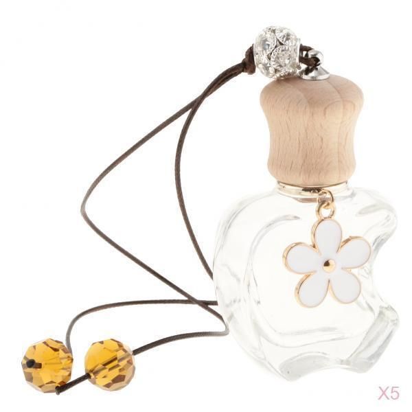 

car air freshener 5pcs interior slate glass decorative perfume bottle xmas gift for women men girls boys - deodorization accessories