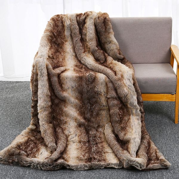 Полоса для потрясающих меховых меховых одеял акриловая спальня гостиная NAP домашний текстиль мягкое удобное портативное прочное одеяло