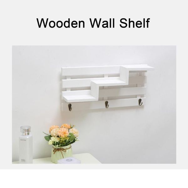 

flower pot display rack plant wall holder hole-stand door behind hook wood decoration retro coat storage home decor hanging other