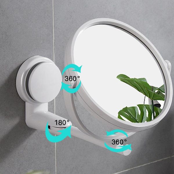 

bath accessory set make up mirror double sided rotating wall small bathroom punching accessories sets