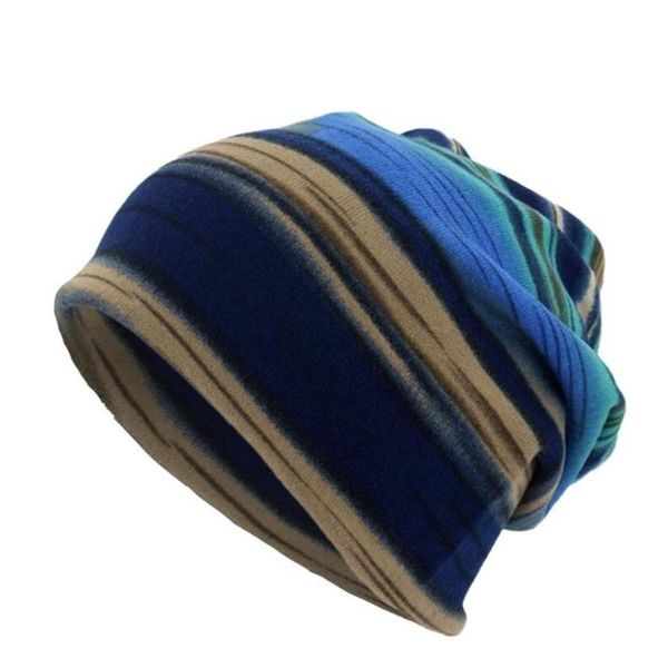 

cycling caps & masks striped printed hat multifunction ruffle beanie scarf collar turban head wrap outdoor, Black