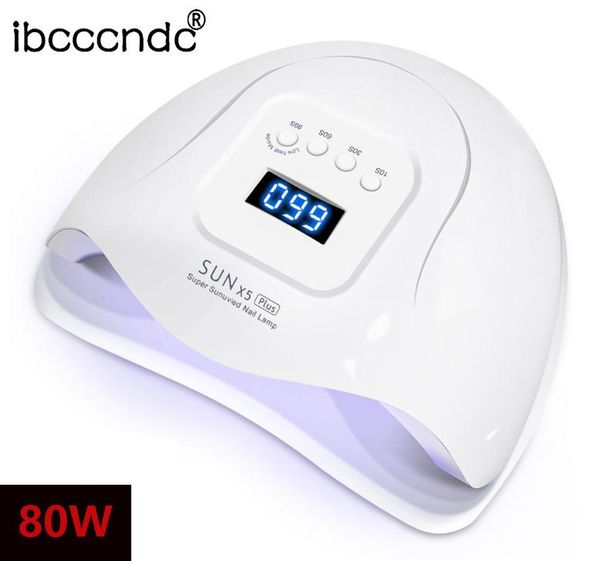 

ibcccndc 80w gel dryer lamp 36leds nail auto uv us eu plug for manicure professional cabin led dryers