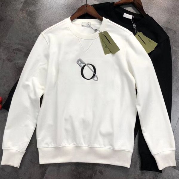 

21ss mens hoodies couples casual pullover long sleeve street hip hop cotton big pin loose fit for womens designer hoodie sweatshirt, Black