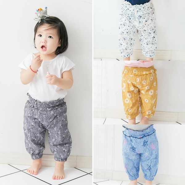 

trousers girl pants baby pure cotton defence mosquito will pp, Blue