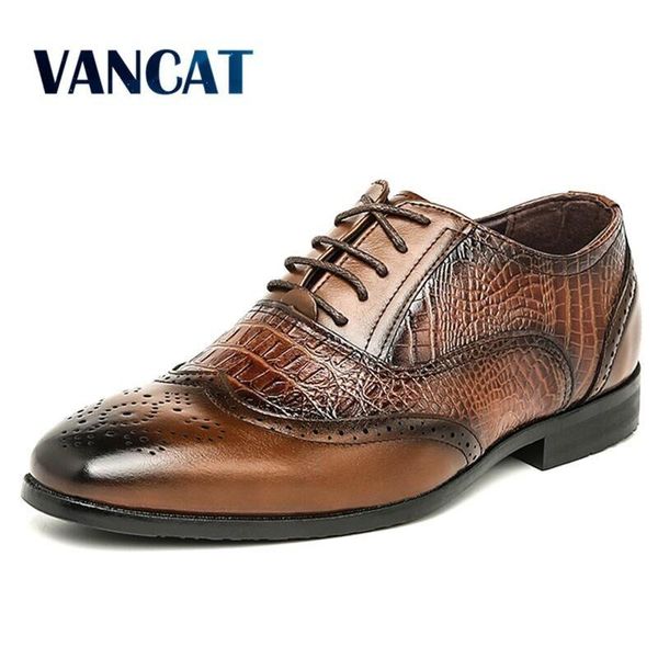 

dress shoes men's brogue lace-up business breathable formal size 48, Black