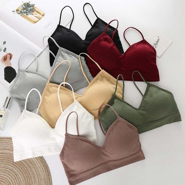 

bras thin strap bralette deep v seamless soft for women wireless push up bra comfortable underwear, Red;black