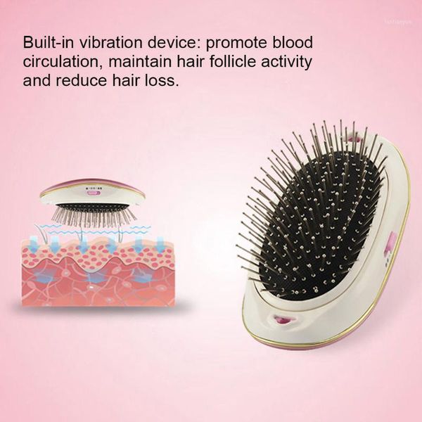 

ly portable electric ionic hairbrush takeout mini small hair brush comb massage home travel using cla881, Silver