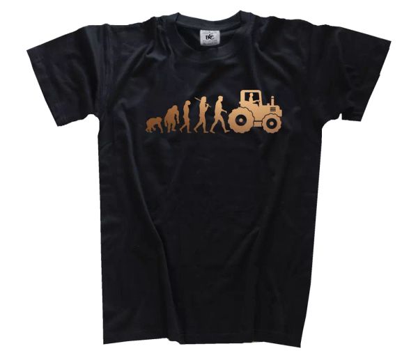 

bronze edition tractor driver tractor farmer evolution t-shirt s-xxxl, White;black