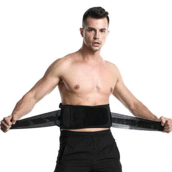 

waist support adjustable tourmaline self heating magnetic therapy back belt lumbar brace massage band health care, Black;gray