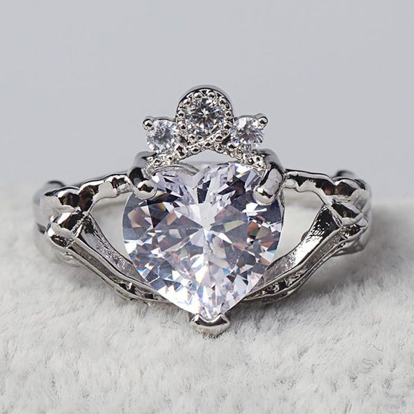 

wedding rings wyjzy love type zircon ladies ring classic engagement jewelry fashion trend anniversary surprise gift, Slivery;golden