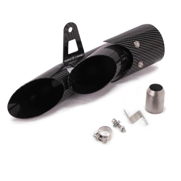 

universal modified motorcycle dual/three outlet exhaust muffler pipe for r1 r6 r15 fz1 mt09 racing escape moto atv system