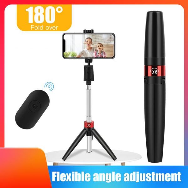 

selfie monopods 3 in 1 wireless bluetooth stick foldable mini tripod expandable with remote control for phone self-timer artifact rod