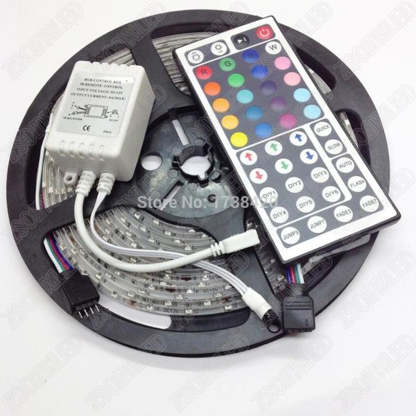 

leds 3528 smd rgb led strip light + 44key remote controller christmas lights flexible tape lamp with strips