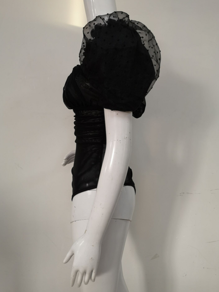 

women's jumpsuits & rompers jumpsuit women black square lace short sleeve celebrity party 2021bodycon bandage, Black;white