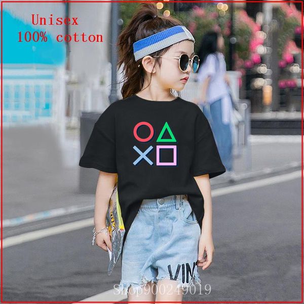 

t-shirts video game playstation girl clothes casual comfortable t-shirt simple fashion tee kids girls most, Blue