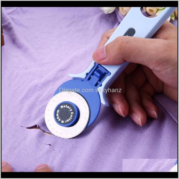 

notions & tools apparel drop delivery 2021 28/45mm rotary patchwork roller cutter wheel round cloth knife leather craft fabrics diy sewing a, Black