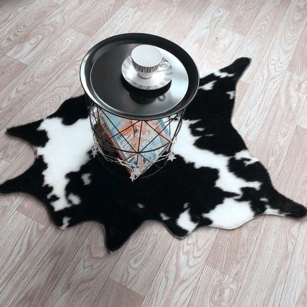 

carpets simulation cow carpet modern style irregular rug for bedroom living room home floor textile