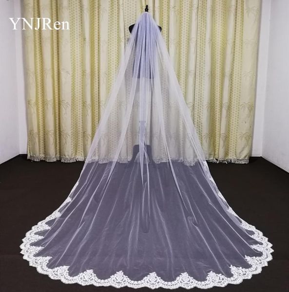 

bridal veils real po single layer tulle eyelash lace white ivory church wedding veil long, Black